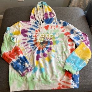 Peloton Tye Die Rainbow Spiritual Gangster Hoodie XXL